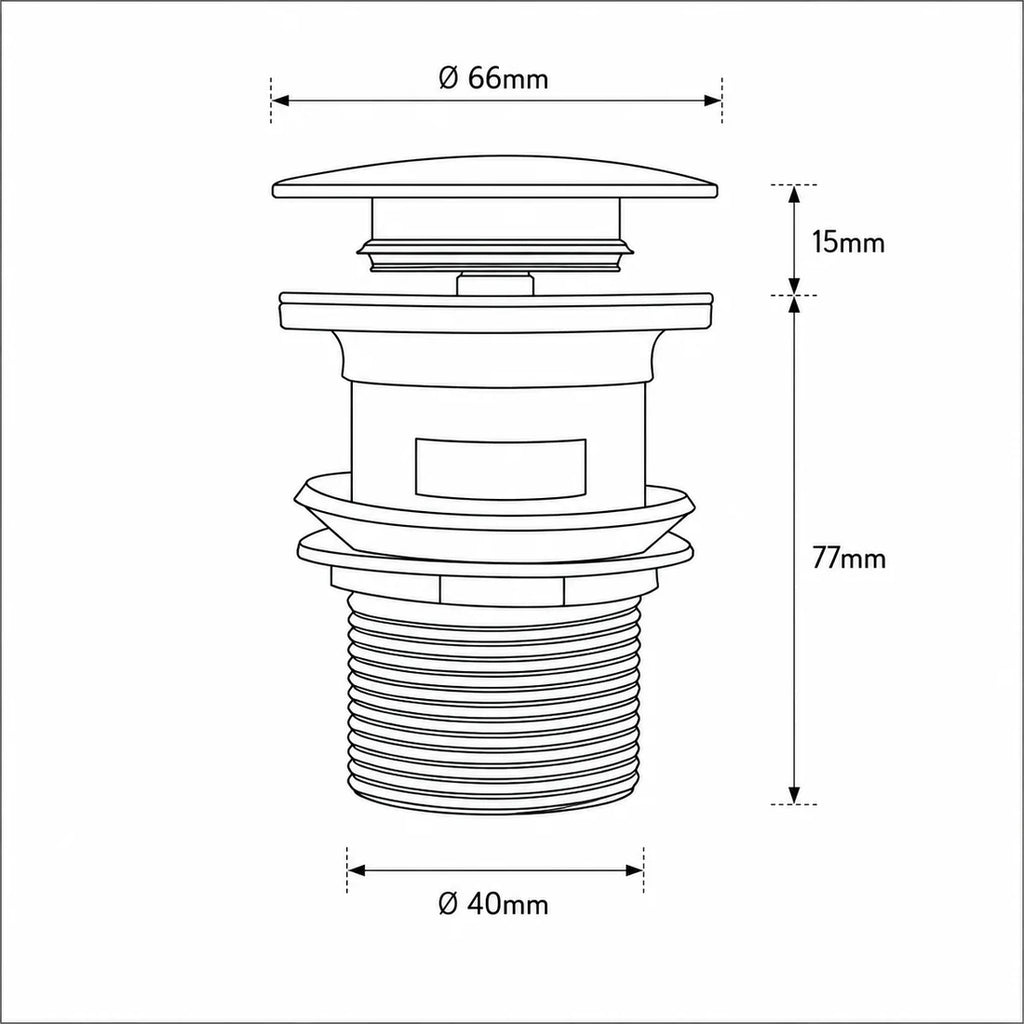 Clic® Gris – schéma technique avec dimensions